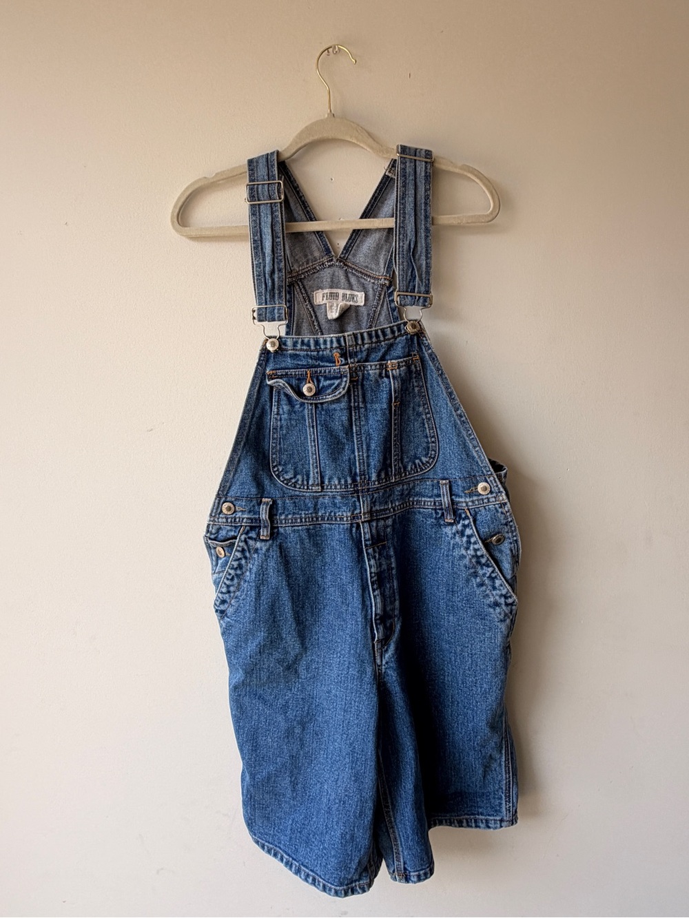 100% Cotton Fluid Blues Denim Women's Overalls